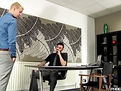 Blonde twink Deacon Hunter gets drilled by Adam Watson