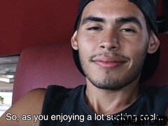Latino twink offered money to suck cock and get fucked hard