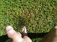 Outdoor Slow Motion Cock Wagging