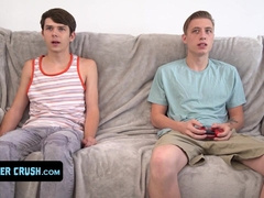 Brother Crush - Adorable Young Step Brothers Compare Their Dick Sizes