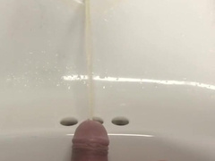 Rest Room at work was out of order so I had to piss in the bury and Jizm in my arm instead
