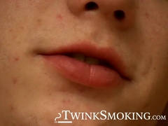 Gentle cock stroking and a stick of cig is all that horny Kenny Crusoe wanted