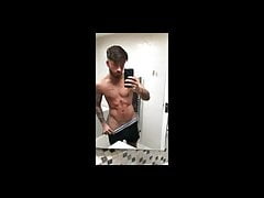 Horny stud showing his cock