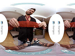 VRB queer threesome With Boyfriend's Secret Lover VR porno