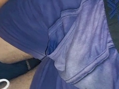 Young Indian Desi lad strokes his hairy cock and unleashes a hefty load