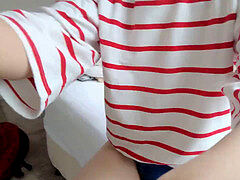 chinese crossdresser in stockings and hotpants spunks