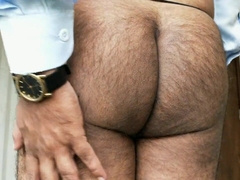 Stud milking in gorgeous panty flashing his large bouncy rump super-fucking-hot culo