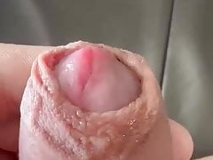 Uncut Malaysian Chinese playing with foreskin