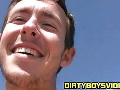 Classic twink cant stop smiling while stroking his shaft