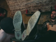 Dungeon Foot Worshiping With Leather Master