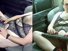 Sissy crossdresser in sexy lingerie experiences first gay encounter