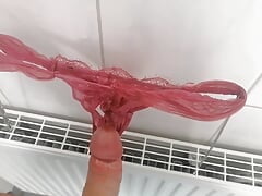 cum in dirty panty thong from User wife jerk Off