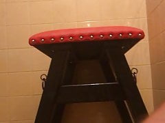 Monster dildo in male  sub ass.