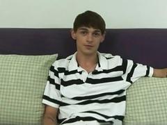 Gay guy pulls his big cock out to jerk off