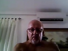 grandpa cum on webcam
