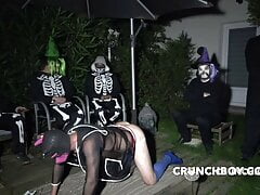 FUCKED BAREBACK FOR the halloween ceremeony with submission