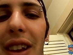 Straight jock makes his dick rock hard and empties his balls