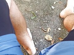 Master Ramon pisses and massages his divine cock while a poor farmer works in the field, very hot