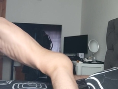 Extremely Skinny Lad Bends Over On His Bed And His Skinny Perfect Body