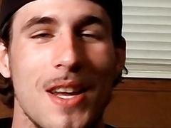 Straight amateur thugs Chain and Aaron join to wank dicks