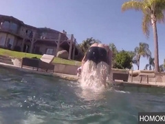 Poolside Anal Gay Fun - Dicks Are Hard Already