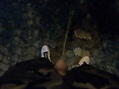 me pissing outdoor