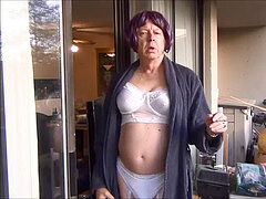 crazy Gigi having joy in rosy stockings