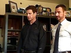 Curious Officer Joins The Cock Party - David Chase Ross Bailey