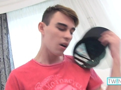 Brown-Haired Twunk Victor A Is Hitting His Gigantic Meat So Stiff!