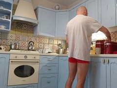 Legs up, cum in panties, big ass