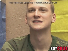 Bashful twunk jacking humungous rock hard hard-on solo