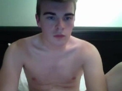 Twink jerks off and eats cum 9