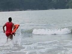 Intense fuck on the beach in the ass of a sexy horny gay