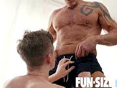 Daddies creampi, silver daddy and twink, bareback sex