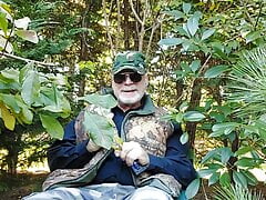 Officer assigned to stake out duty in camouflage
