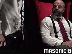 Master bear daddy spanks and milks young sub twink