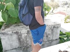 Daddy pinoy jerk off outdoor