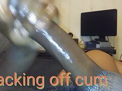 Jacking off cum