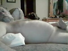 Daddy strokes on cam