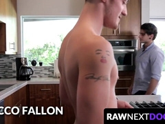 RawNextDoor.com - Matty Strong's easy penetration of his butt buddy Dominic Green