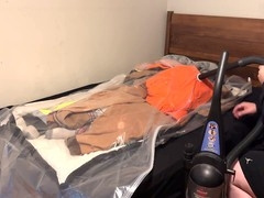 Submissive gay guy Strapskinks into bondage and breath control play