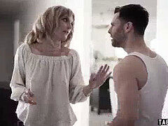 Stepson bangs his bisexual stepmom and shares her with his girlfriend