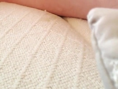 Sissy jizzing in lace underpants and on her gam! Massive money-shot!