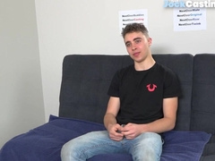 NEXT DOOR AUDITION - Audition jock masturbates his pecker for jizz flow in solo activity