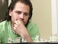 He seduces hetero room mate to gay cum inside