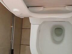 Master Ramon spits his hot cock before pissing