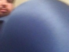 Laying down massive belly from padding
