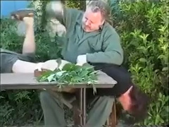 Training his ass for the army