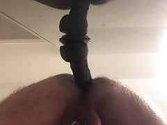 23cm dildo deep in ass