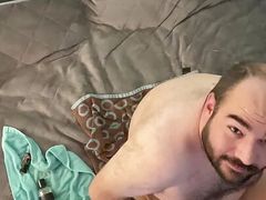 Just relaxing with my fuck sleeve with cumshot